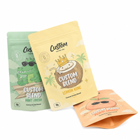 Sachet alimentaire personnalisé de haute qualité, imprimé, à fond plat, avec fermeture éclair refermable et doublure en feuille épaisse, pour le stockage du café, du thé et des aliments pour animaux de compagnie