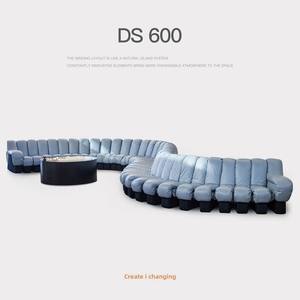 Juego de sofás en forma de serpiente de diseñador suizo Tela modular para sala de estar Villa Oficina Hotel Venta Combinación gratuita - Product Image 2