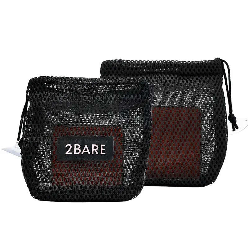 black mesh bag with logo printing black carry bag for pack 3 booty bands