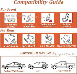 Xiangta Waterproof Front <b>Leather</b> 5-Piece <b>Car</b> <b>Seat</b> <b>Covers</b> All-Season Fit Universal SUV Trucks - Product Image 6