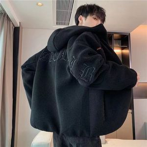Veste en peluche pour homme, pull en tricot, manteau kaki à manches longues, cardigan pour homme - Product Image 3
