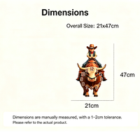 Jam Dinding 3D MDF Koboi Menunggang Banteng Kartun Kreatif, Dekoratif, Hiasan Gantung, Senyap Tanpa Suara Tik-tok, Tahan Air, Empat Bagian, untuk Ruang Tamu