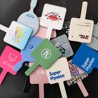 Cermin kosmetik genggam ukuran kecil berkualitas tinggi desain kreatif plastik untuk gadis kecantikan fitur personal