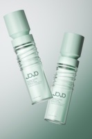 Contenant en plastique PET vert haut et cylindrique avec bouchon à vis pour sérum, lotion, cosmétiques et soins de la peau, emballage personnalisé imprimé