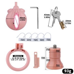 Sissy Chastity Cage Lock Vagina Penis Cage Sissy Sex <b>Toys</b> Breathable Resin Cock Cage <b>for</b> Sissy <b>Men</b> - Product Image 6