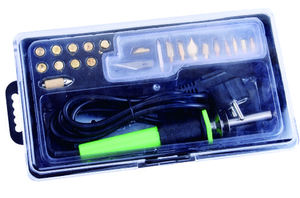 LX5022B-pluma de pirograbado artesanal, juego de herramientas con caja de plástico transparente, soldador eléctrico para quemar madera, 22 Uds. - Product Image 2