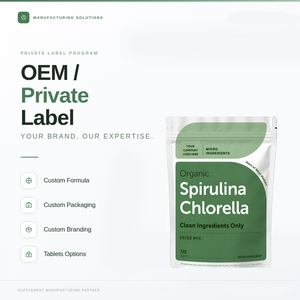 Tabletas de Espirulina y Chlorella Orgánicas Certificadas GMP, Suplemento Dietético - Product Image 2