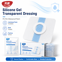 Pansement adhésif réutilisable en gel de silicone souple en film PU, certifié CE, imperméable et respectueux de la peau, pour les soins de santé