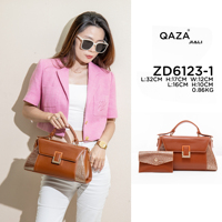 Sac à main de bureau JIALI QAZA pour femmes, en PU, motif alligator pailleté, forme selle, fermeture à fermoir, poignée unique, doublure en polyester