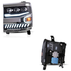 ไฟหน้ารถยนต์สำหรับเชฟโรเลตซิลเวอร์ราโด2014 <span class=keywords><strong>2015</strong></span> 2016 2017ไฟหน้าสีดำ - Product Image 1