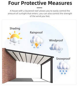 Pérgola <span class=keywords><strong>de</strong></span> Jardín <span class=keywords><strong>de</strong></span> Aluminio <span class=keywords><strong>para</strong></span> Exteriores con Techo <span class=keywords><strong>de</strong></span> <span class=keywords><strong>Lona</strong></span> Plegable Eléctrico <span class=keywords><strong>para</strong></span> el Espacio Exterior - Product Image 5