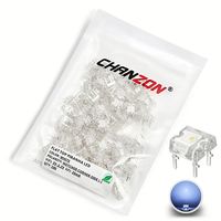 100 Uds LED Piranha lámpara de diodo emisor de luz superior plana blanco rojo verde azul amarillo Color 2V 3V indicador DIY DIP PCB circuito bombilla