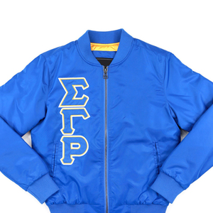 Sorority bordado Logo Bomber hombre chaquetas Casual bordado griego frente personalizado forro chaqueta de lana para hombre - Product Image 5