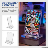 Support d'affichage magnétique en acrylique pour cartes de baseball, cadre transparent pour cartes à collectionner, pour cartes de sport standard