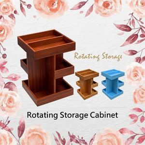 Support de rangement de bureau rotatif multifonctionnel en bois pour fournitures de bureau - Product Image 2