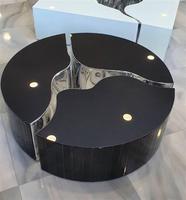 Dernier modèle de mobilier de salon table basse à miroir de luxe 3 pcs table de thé table d'appoint