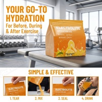 Poudre d'électrolytes de haute qualité, mélange d'hydratation, complément sportif, saveur tropicale fruitée, hydratation instantanée, sans sucre ni soja