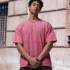 T-shirt Oversize Vintage in Cotone 260g per <span class=keywords><strong>Uomo</strong></span>, Stile Streetwear, Personalizzabile, Alta Qualità, Prezzo <span class=keywords><strong>di</strong></span> Fabbrica - Product Image 1