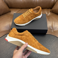 Baskets basses en daim pour hommes, lacets confortables, chaussures de marche décontractées de haute qualité, chaussures de luxe antidérapantes, baskets tendance pour tous les jours