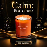 Farbiges Glasgefäß Soja-Duftkerze Handgemachte Aromatherapie-Duftkerze für Schlafzimmer Heimdekoration Geschenk