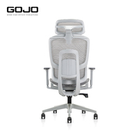 Silla de oficina ergonómica moderna de lujo con respaldo medio, soporte Lumbar, malla ajustable, asiento giratorio para ordenador, nailon, trabajo extensible para CEO