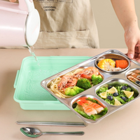 Nouvelle boîte à lunch isotherme en acier inoxydable à compartiments, double couche, pour la maison - Modèle 2026
