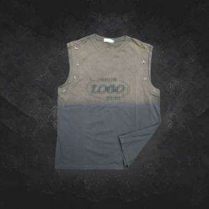 Camiseta sin mangas 100% algodón para hombre, informal, cómoda, transpirable, de corte regular, 280g, estilo urbano, con estampado de letras - Product Image 2