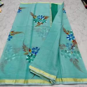 Sari élégant en soie de qualité supérieure Kota Doriya avec broderie complexe Emballage personnalisé Sari de fête parfait pour les femmes - Product Image 2