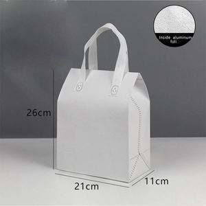 Custom Logo Printed Cooler Bag Non-Woven Take Away Carrier for Restaurant <b>BBQ</b> Hot Food Coffee Milk Tea with Stylish Design - Product Image 3