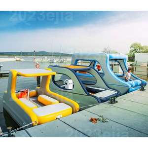 Acqua di lusso per il tempo libero gommone con baldacchino Mini barca elettrica pieghevole adulti Yacht gonfiabile per la pesca - Product Image 1