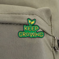 Pin Enamel Slogan Motivasi Positif Alas Hijau Huruf Kuning Desain Tunas Tanaman Bros Untuk Jaket Tas Hiasan