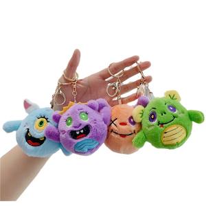 Vente en gros Nouveau porte-clés en peluche Little Monster <span class=keywords><strong>Orange</strong></span> créatif aux grands yeux en coton PP, jouet pour voiture et sac à main, breloque pendentif - Product Image 5