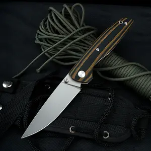 D2 Vouwmes G10 As Zakmes G10handle Outdoor Camping Jacht Edc Mes