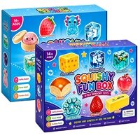 Nouveaux jouets compressibles, série de boîtes mystérieuses souples de 8 pièces, jouet à presser, jouet de décompression, boîte mystère