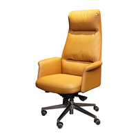 Chaise de bureau de direction en cuir de luxe, réglable en hauteur, mobilier de bureau commercial contemporain personnalisé