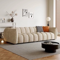 Canapé en tissu chenille couleur citrouille, style rétro français moderne et minimaliste, couleur crème, une place, pour appartement, villa, hôtel, salon, loisirs