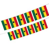 Fabricant en gros de guirlandes de drapeaux du Ghana, taille et motif personnalisés, impression numérique pour décorations