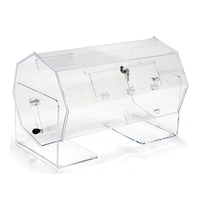 Tambour de tirage au sort professionnel en acrylique grand tambour de tirage au sort en acrylique boîte de tirage au sort avec poignée tambour de tirage de loterie