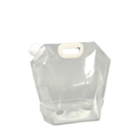 Poignée avec sac à buse Conteneur de bouteille d'eau en plastique pour boissons Stockage de lait debout d'urgence avec accès pratique à la buse
