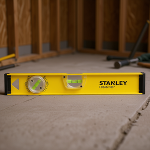 Niveau à bulle Stanley I-Beam 180 pouces réglable avec vials de précision pour la construction et la plomberie - Product Image 3