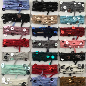 Норковая пряжа с блестками для ручного вязания и вязания крючком мягкая Длинная нить для волос с окрашенным узором для кардигана - Product Image 3