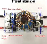 Convertisseur DC-DC élévateur 250W 6A réglable, module de surtension 10-40V vers 10-50V, tension et courant constants, PCB en aluminium pour LED de voiture