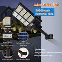Lampe solaire LED MELINZ 300W 400W 500W pour éclairage de rue, étanche IP65, extérieur, avec télécommande pour l'éclairage routier