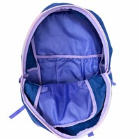 Ensemble de sacs à dos tendance 2 pièces bleu et violet pour étudiants avec logo souriant mignon, sac d'école à la mode avec pochette à lunch assortie
