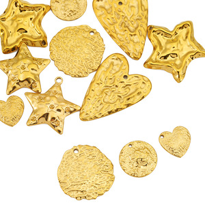 Colgante de acero inoxidable chapado en oro de 18 quilates con formas mixtas para la fabricación de collares, accesorios de joyería DIY, venta al por mayor - Product Image 4