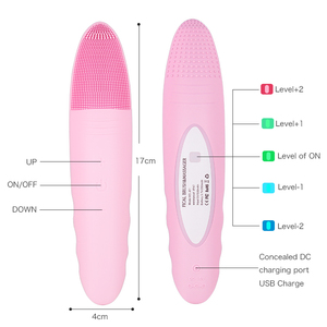 <span class=keywords><strong>Brosse</strong></span> <span class=keywords><strong>nettoyante</strong></span> sonique pour le <span class=keywords><strong>visage</strong></span>, masseur électrique en silicone pour le <span class=keywords><strong>visage</strong></span>, nettoyage en profondeur des pores, étanche, chargement USB, outil de soin de la peau - Product Image 6