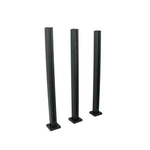 Montante per Ringhiera Moderna ZD in Acciaio Inossidabile con Fissaggio Laterale e Canale per Balaustre e Corrimano Esterni - Product Image 1