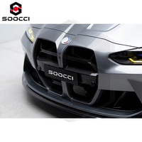 Grille de radiateur avant en fibre de carbone sèche de style CSL, double calandre, garniture de cadre pour BMW G80 G81 M3 G82 G83 M4