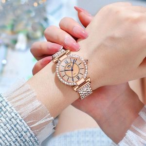 นาฬิกาข้อมือระดับไฮเอนด์ หรูหรา เรียบง่าย พรีเมียม กันน้ำ ประดับเพชร โดดเด่นด้วยรูปลักษณ์อันงดงาม - Product Image 2