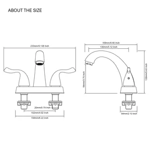 CUPC Deck Montado 4 Polegada 2 Handle Mixer Faucet lavatório Torneira Do Banheiro 3 Furo Bacia Misturadores/torneiras